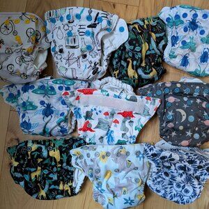 10 Thirsties Newborn All-in-One Cloth Diapers
